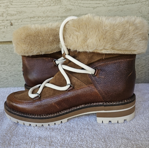 Pajar Canada Ophelia Womens Leather/Faux Fur Waterproof Winter Boots Size 39 - Picture 5 of 10